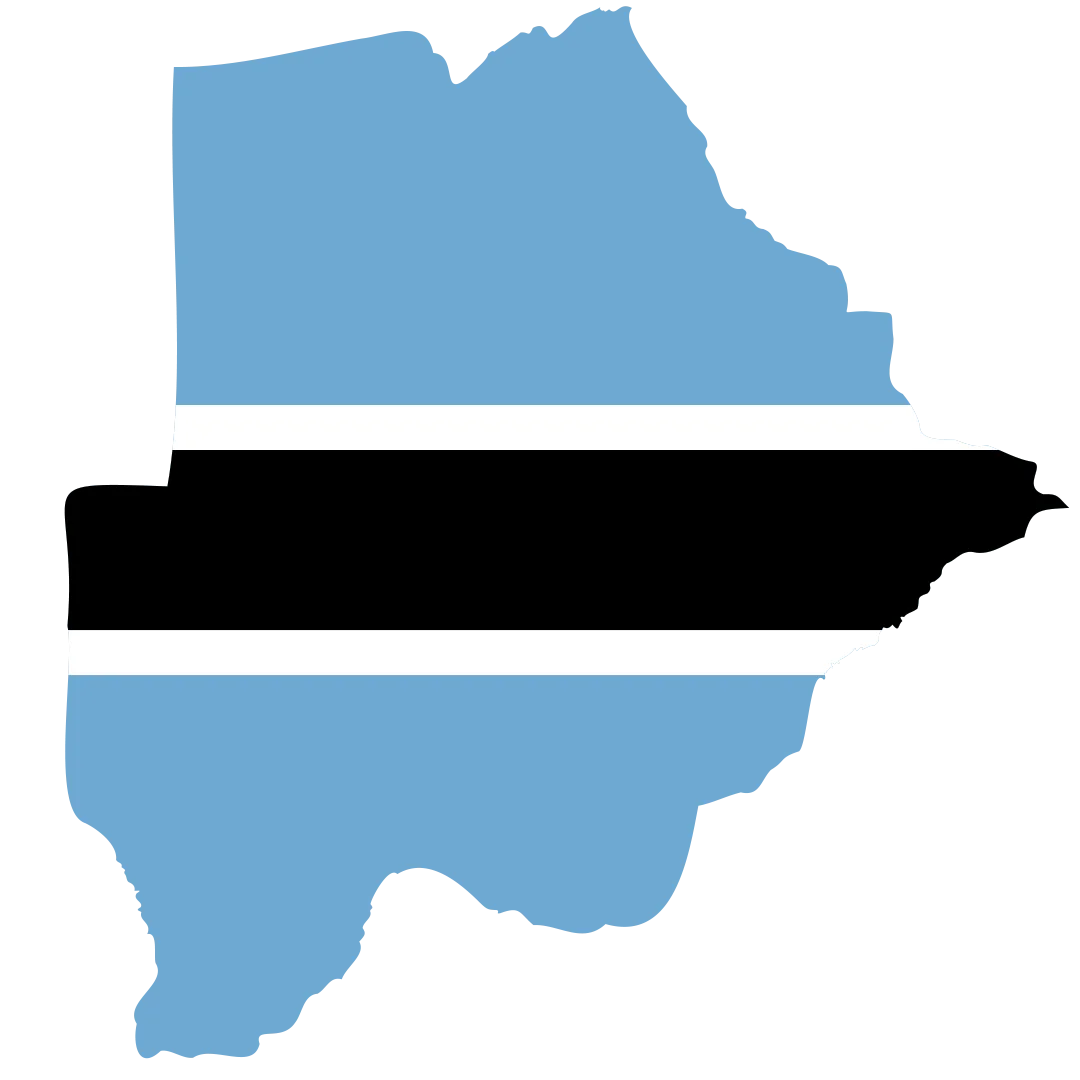 Botswana import export trade map