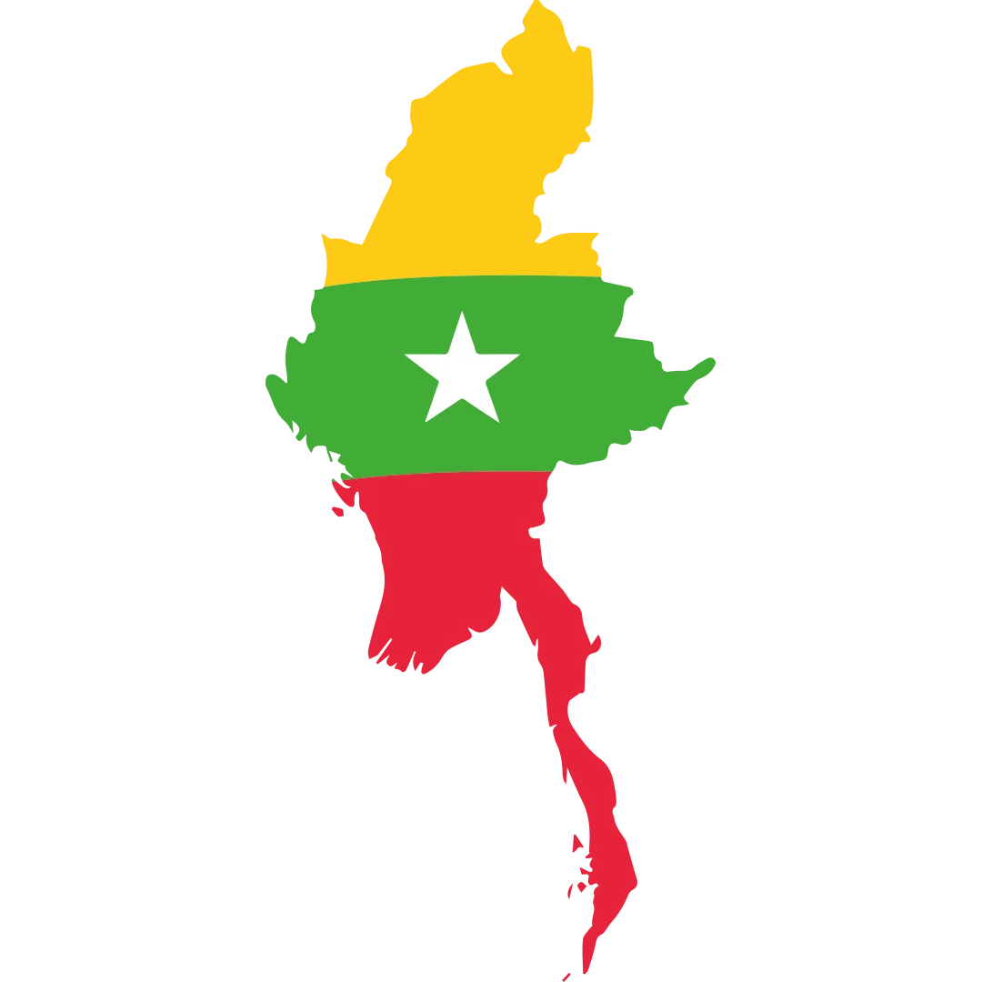 Myanmar import export trade map